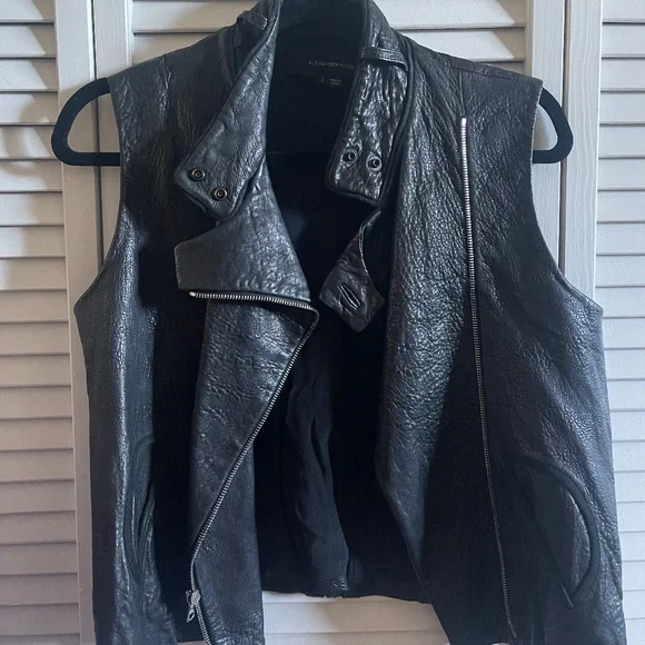 alexander wang leather vest